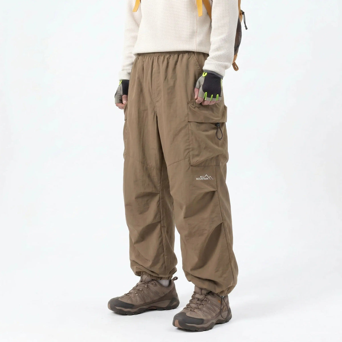 Unisex Baggy Parachute Cargo Pants – Lightweight Streetwear Trousers