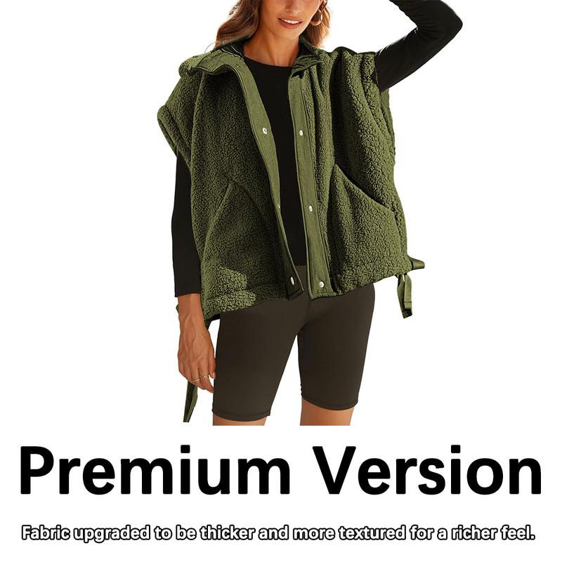 🔥 CLEARANCE SALE🔥Women’s Cozy Sherpa Vest – Warm Fleece Layer with Pockets