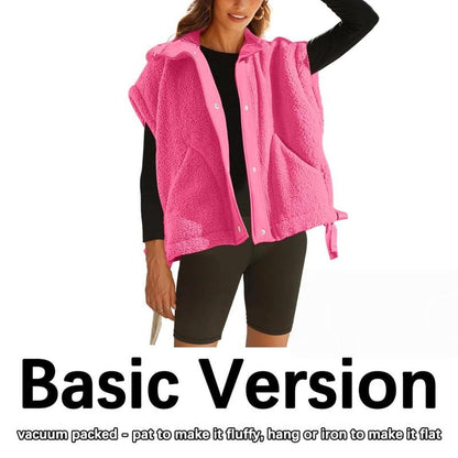 🔥 CLEARANCE SALE🔥Women’s Cozy Sherpa Vest – Warm Fleece Layer with Pockets