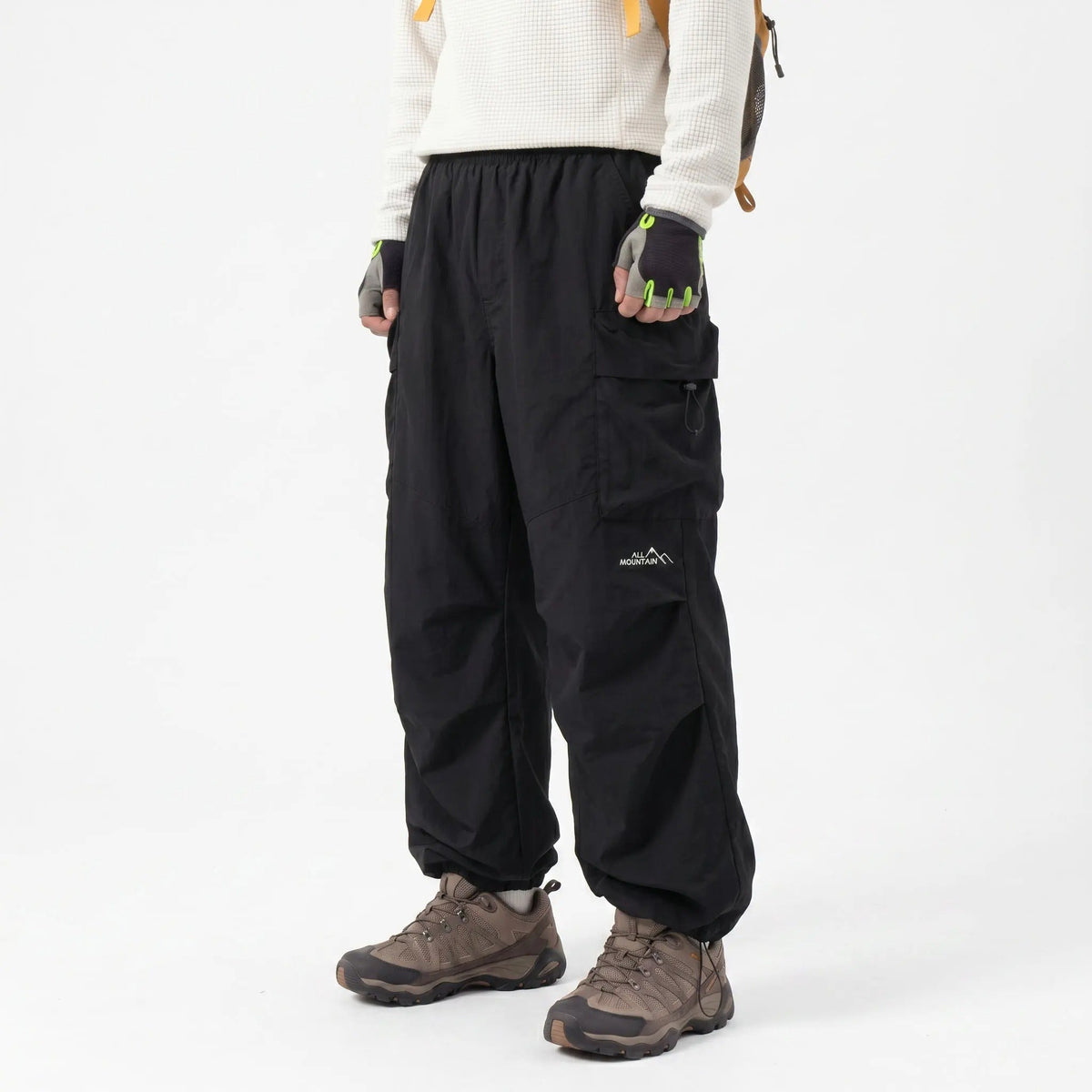 Unisex Baggy Parachute Cargo Pants – Lightweight Streetwear Trousers