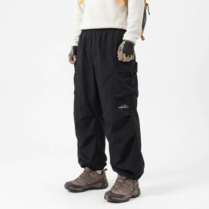 Unisex Baggy Parachute Cargo Pants – Lightweight Streetwear Trousers