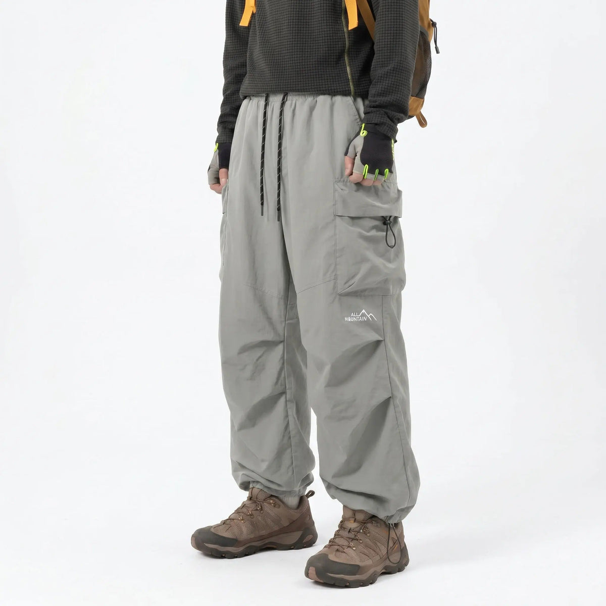 Unisex Baggy Parachute Cargo Pants – Lightweight Streetwear Trousers