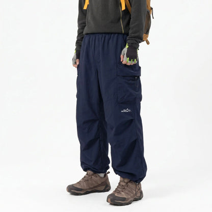 Unisex Baggy Parachute Cargo Pants – Lightweight Streetwear Trousers
