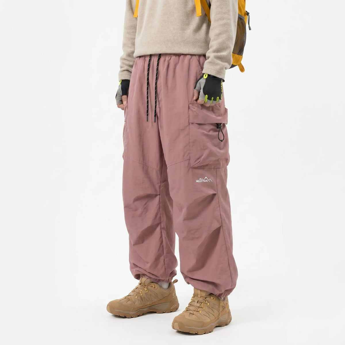 Unisex Baggy Parachute Cargo Pants – Lightweight Streetwear Trousers