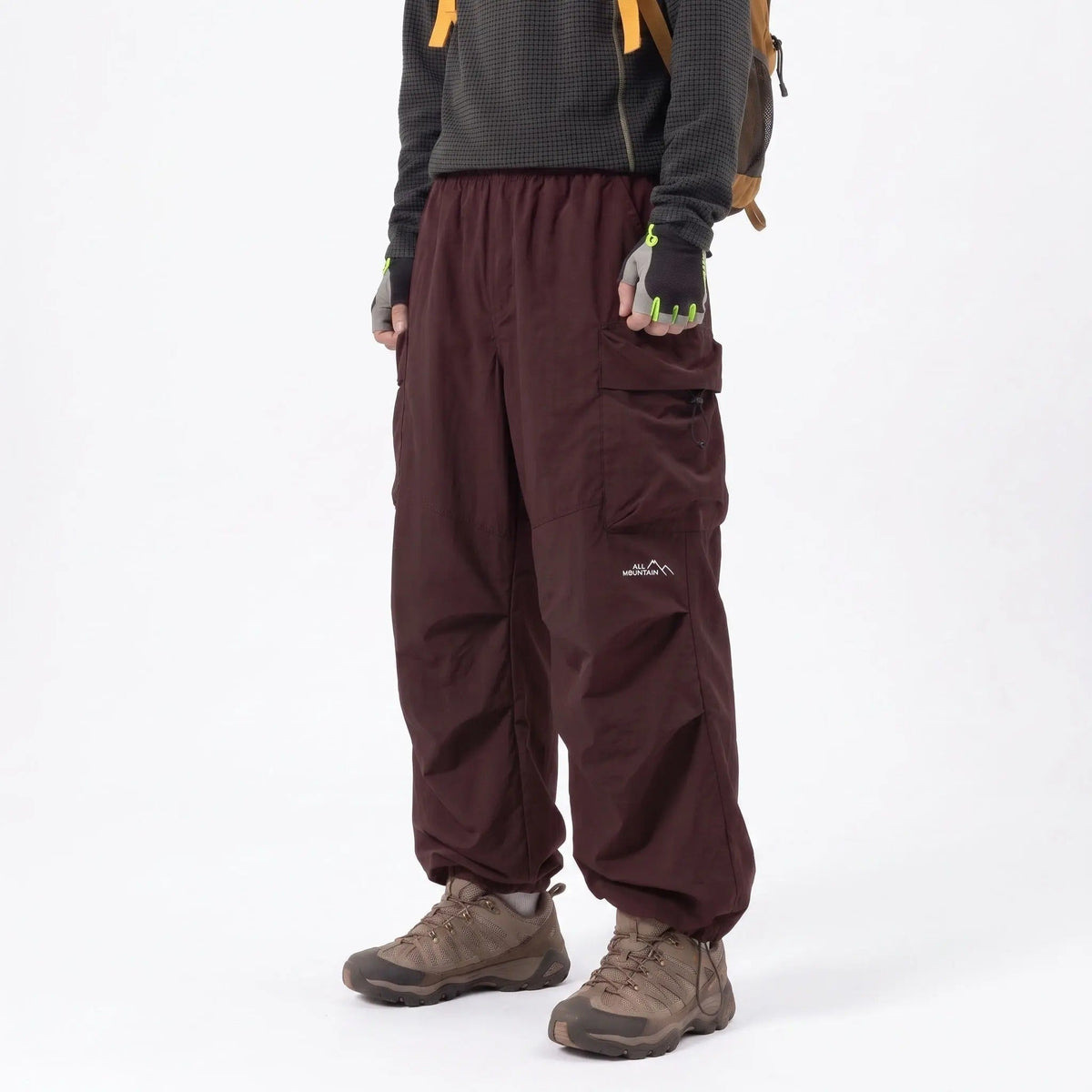 Unisex Baggy Parachute Cargo Pants – Lightweight Streetwear Trousers