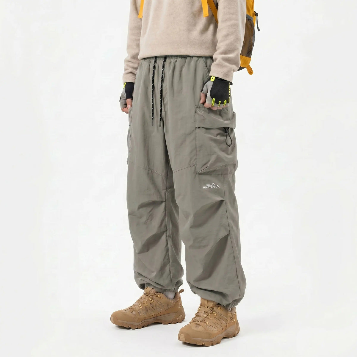 Unisex Baggy Parachute Cargo Pants – Lightweight Streetwear Trousers