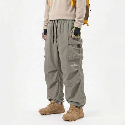 Unisex Baggy Parachute Cargo Pants – Lightweight Streetwear Trousers