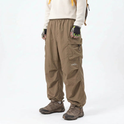 Unisex Baggy Parachute Cargo Pants – Lightweight Streetwear Trousers