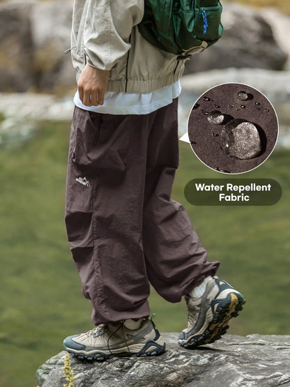 Unisex Baggy Parachute Cargo Pants – Lightweight Streetwear Trousers