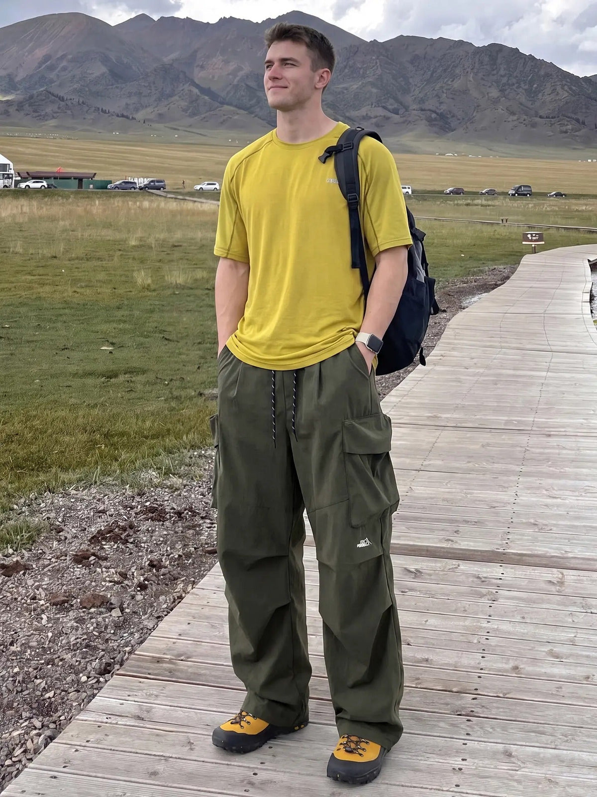Unisex Baggy Parachute Cargo Pants – Lightweight Streetwear Trousers