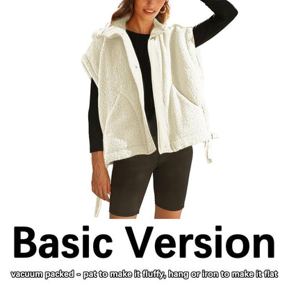 🔥 CLEARANCE SALE🔥Women’s Cozy Sherpa Vest – Warm Fleece Layer with Pockets
