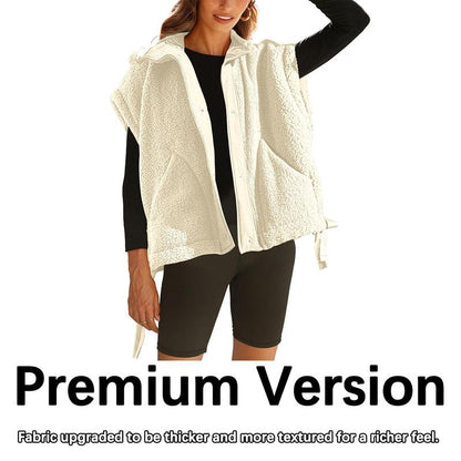 🔥 CLEARANCE SALE🔥Women’s Cozy Sherpa Vest – Warm Fleece Layer with Pockets