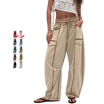 ⚡FINAL SALE⚡ Women’s Baggy Cargo Pants – High Waisted Drawstring Trousers with Pockets
