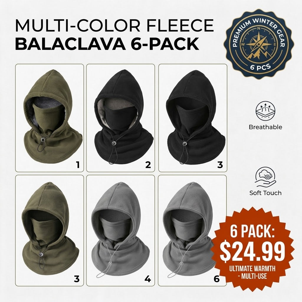 🔥Limited-Time Sale - ❄️ One-Piece Warm Face Mask Hat, Windproof and Warm Outdoor Cycling Hat (with Neck Cover)