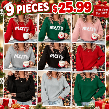 ✨ Hot Sale: Women’s Christmas Sweater – Cute Casual Knit Pullover for Fall & Winter