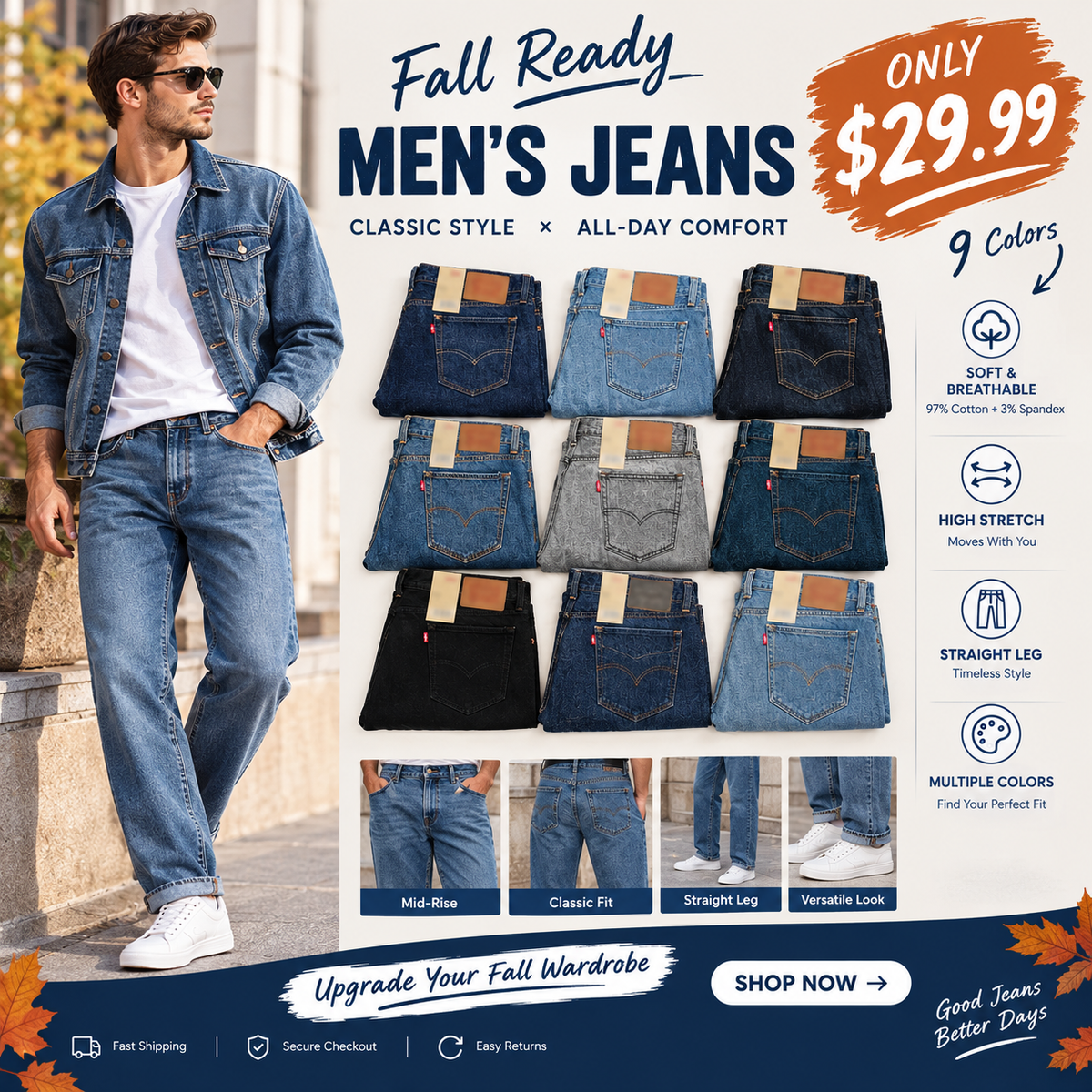 🔥Clearance sale, limited stock 🔥 501 ORIGINAL FIT JEANS