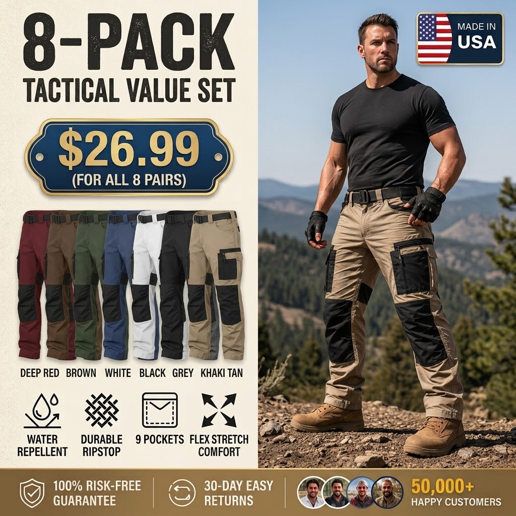 🔥 Men's Tactical Work Pants – Relaxed Fit & Everyday Comfort | Limited-Time Sale