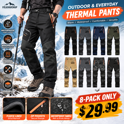 🔥 LIMITED OFFER – Men's Fleece-Lined Thermal Pants – Warm, Water-Resistant & Comfortable