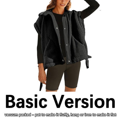 🔥 CLEARANCE SALE🔥Women’s Cozy Sherpa Vest – Warm Fleece Layer with Pockets
