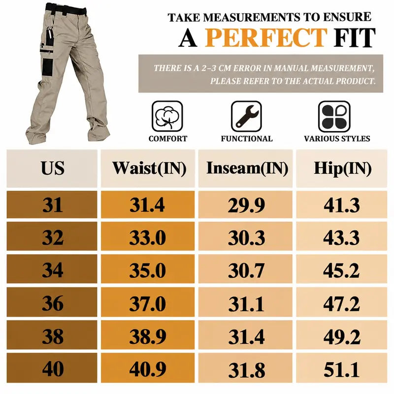 ✨FINAL SALE✨Men's Cargo Pants – Durable Water-Resistant Utility Trousers with Multiple Pockets