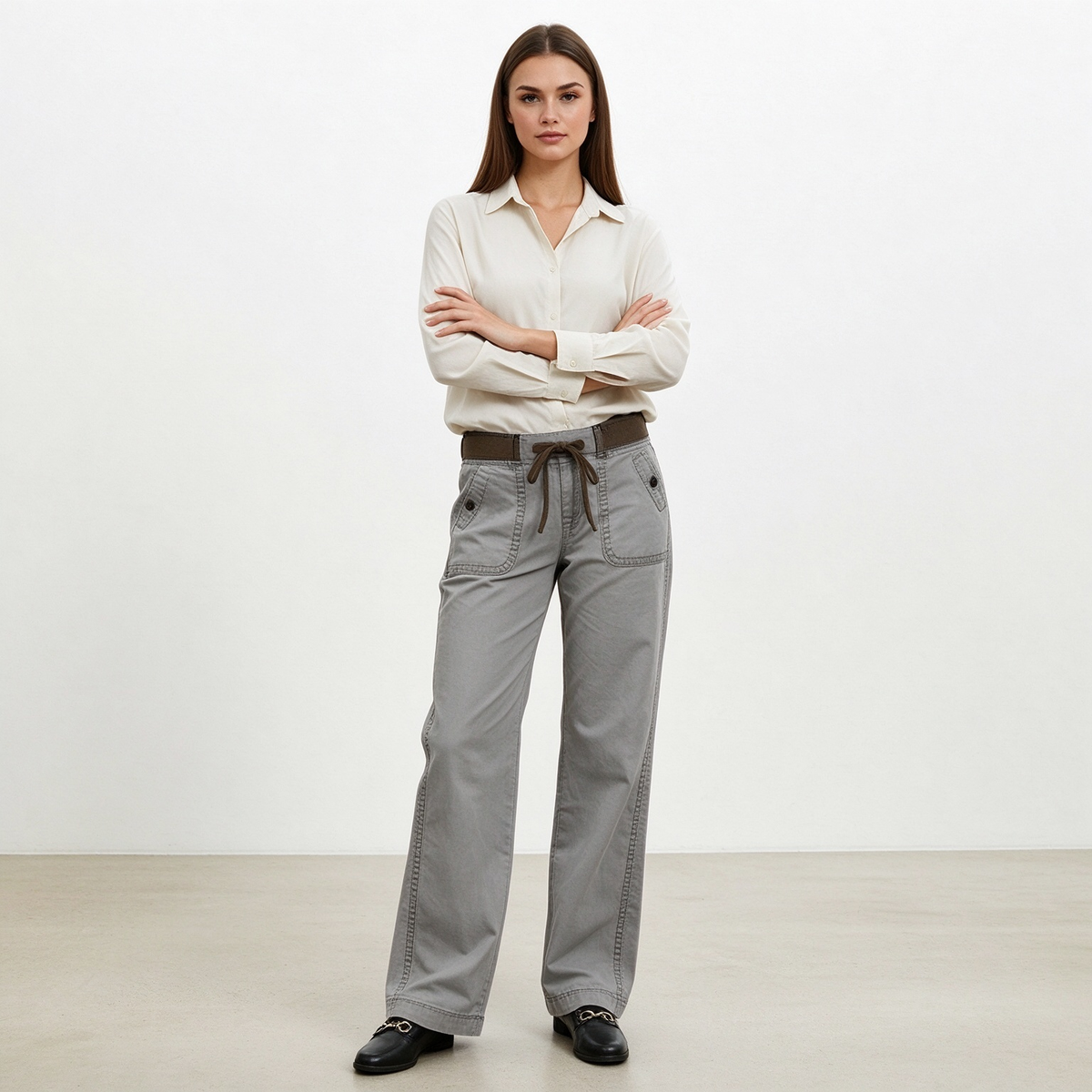 ⚡FINAL SALE⚡ Women's Mid-Rise Straight-Leg Pants – Comfortable Stretch Casual Trousers