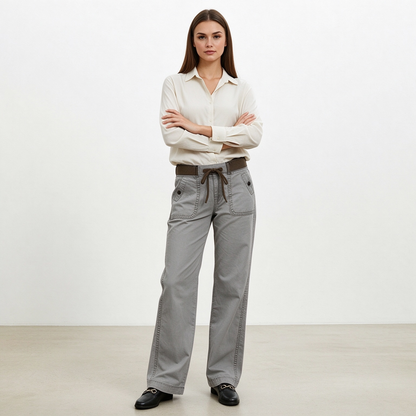 ⚡FINAL SALE⚡ Women's Mid-Rise Straight-Leg Pants – Comfortable Stretch Casual Trousers