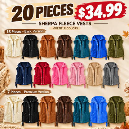 🔥 CLEARANCE SALE🔥Women’s Cozy Sherpa Vest – Warm Fleece Layer with Pockets