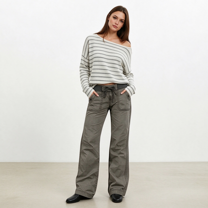 ⚡FINAL SALE⚡ Women's Mid-Rise Straight-Leg Pants – Comfortable Stretch Casual Trousers