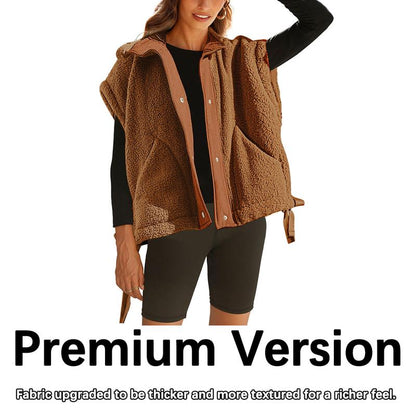🔥 CLEARANCE SALE🔥Women’s Cozy Sherpa Vest – Warm Fleece Layer with Pockets