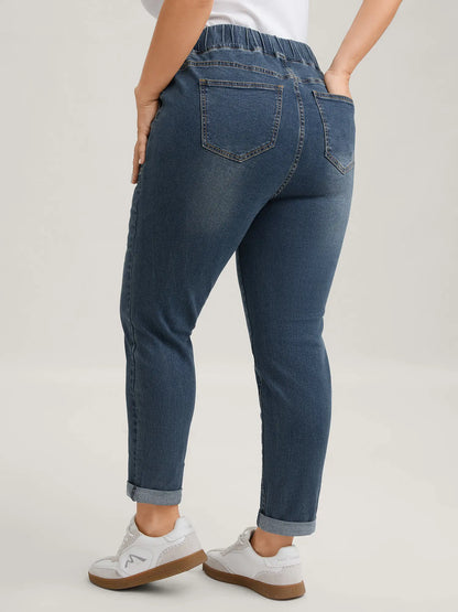 Women's High Waist Cotton Denim Skinny Jeans
