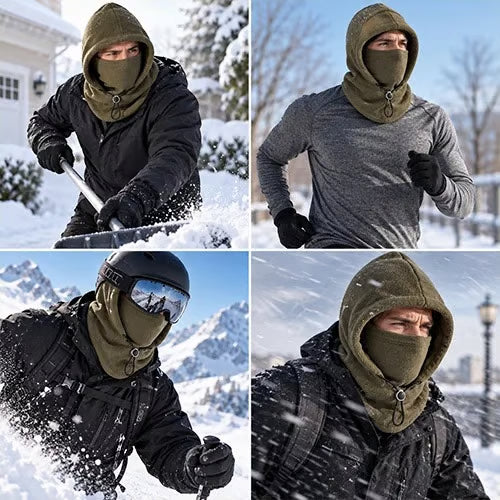 🔥Limited-Time Sale - ❄️ One-Piece Warm Face Mask Hat, Windproof and Warm Outdoor Cycling Hat (with Neck Cover)