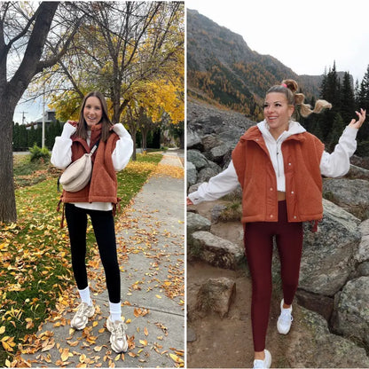 🔥 CLEARANCE SALE🔥Women’s Cozy Sherpa Vest – Warm Fleece Layer with Pockets