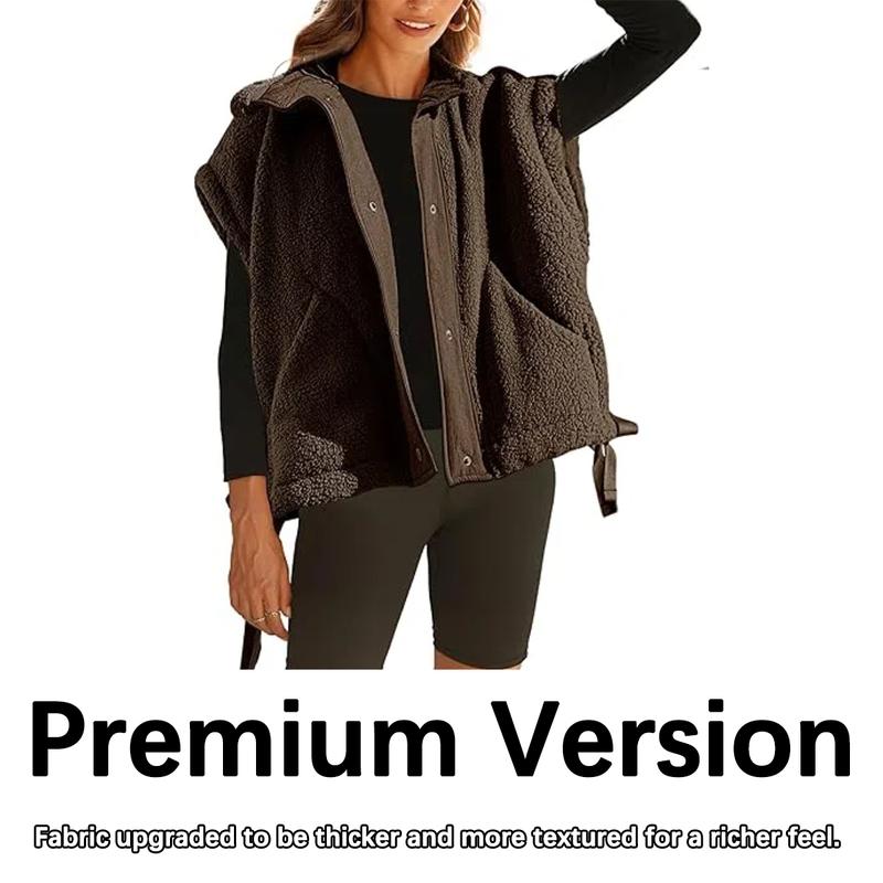 🔥 CLEARANCE SALE🔥Women’s Cozy Sherpa Vest – Warm Fleece Layer with Pockets