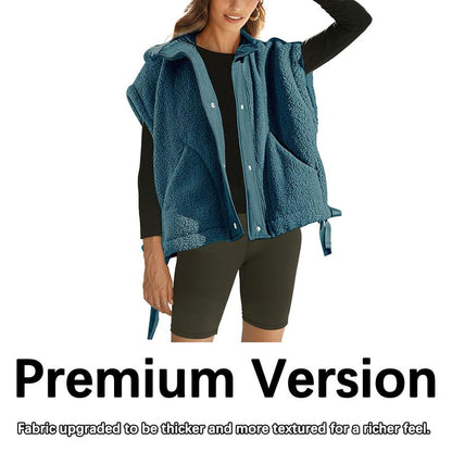 🔥 CLEARANCE SALE🔥Women’s Cozy Sherpa Vest – Warm Fleece Layer with Pockets