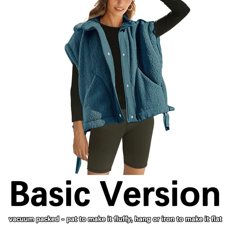 🔥 CLEARANCE SALE🔥Women’s Cozy Sherpa Vest – Warm Fleece Layer with Pockets