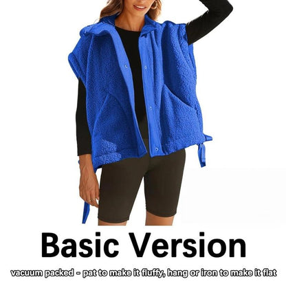 🔥 CLEARANCE SALE🔥Women’s Cozy Sherpa Vest – Warm Fleece Layer with Pockets