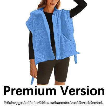 🔥 CLEARANCE SALE🔥Women’s Cozy Sherpa Vest – Warm Fleece Layer with Pockets