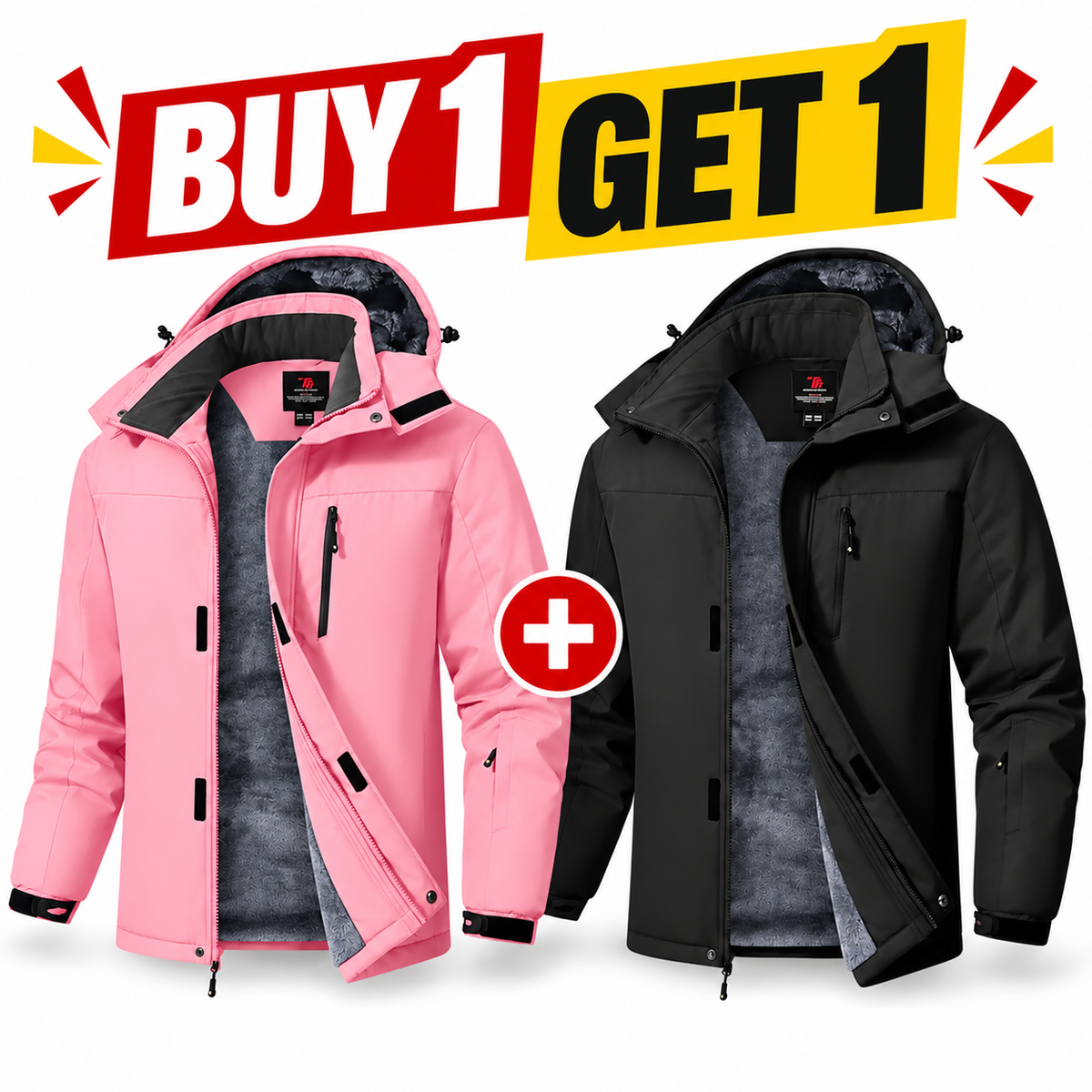 Men’s Winter Ski Snow Jacket Waterproof Windproof Fleece Lined