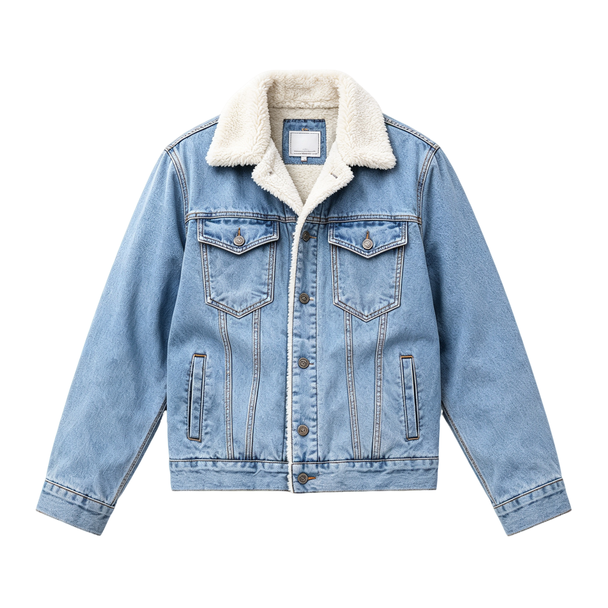 🔥 BESTSELLER | Men's Sherpa-Lined Denim Jacket – Warm Fleece Casual Jean Jacket