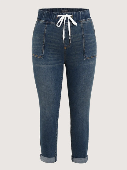 Women's High Waist Cotton Denim Skinny Jeans