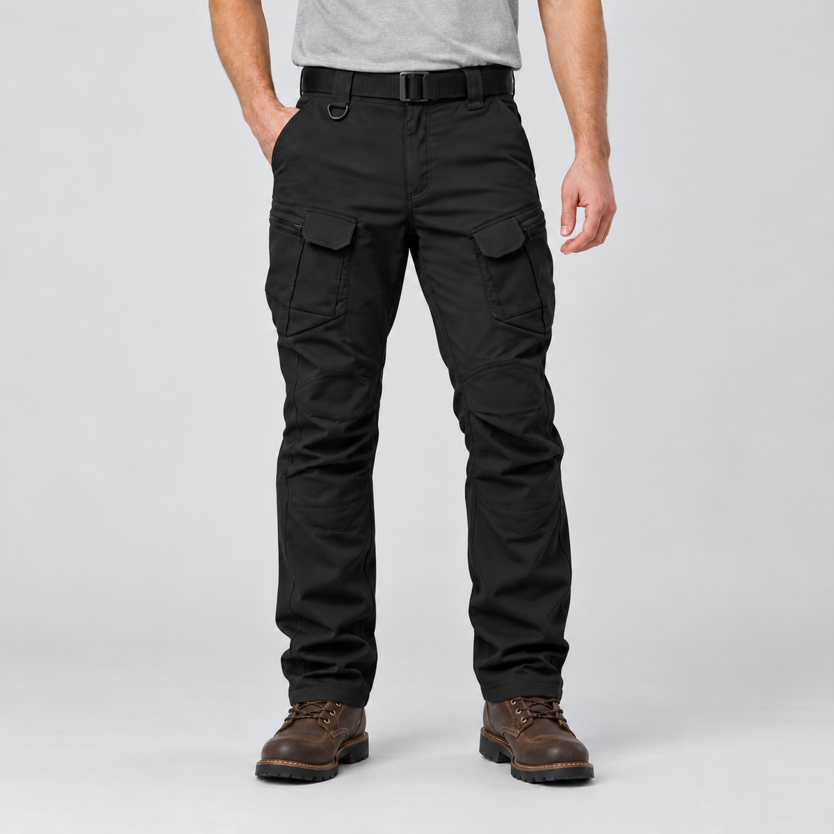 🔥 Men's Fleece-Lined Cargo Work Pants | Windproof & Water-Repellent