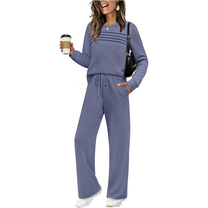 🥳💞 Over 45,000 sold 🔥 50% off 💥 Women's Casual Set: Top & Drawstring Pants 👕👖