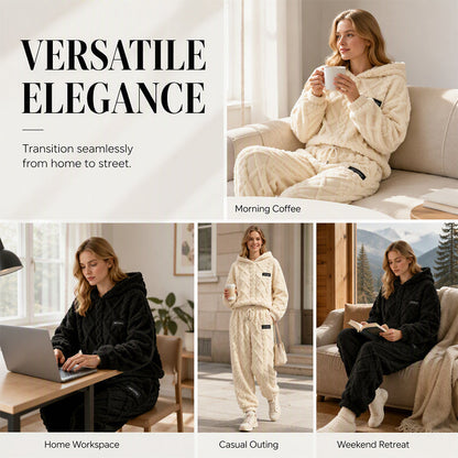 💖Black Friday Mega Deal – 50% off!💖Embossed Geometric Plush Set – Timeless Comfort & Effortless Style For Every Occasion