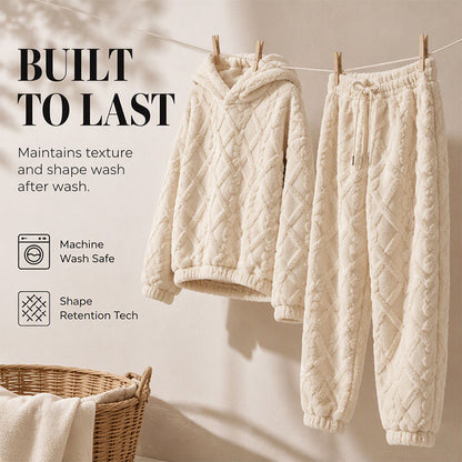 💖Black Friday Mega Deal – 50% off!💖Embossed Geometric Plush Set – Timeless Comfort & Effortless Style For Every Occasion