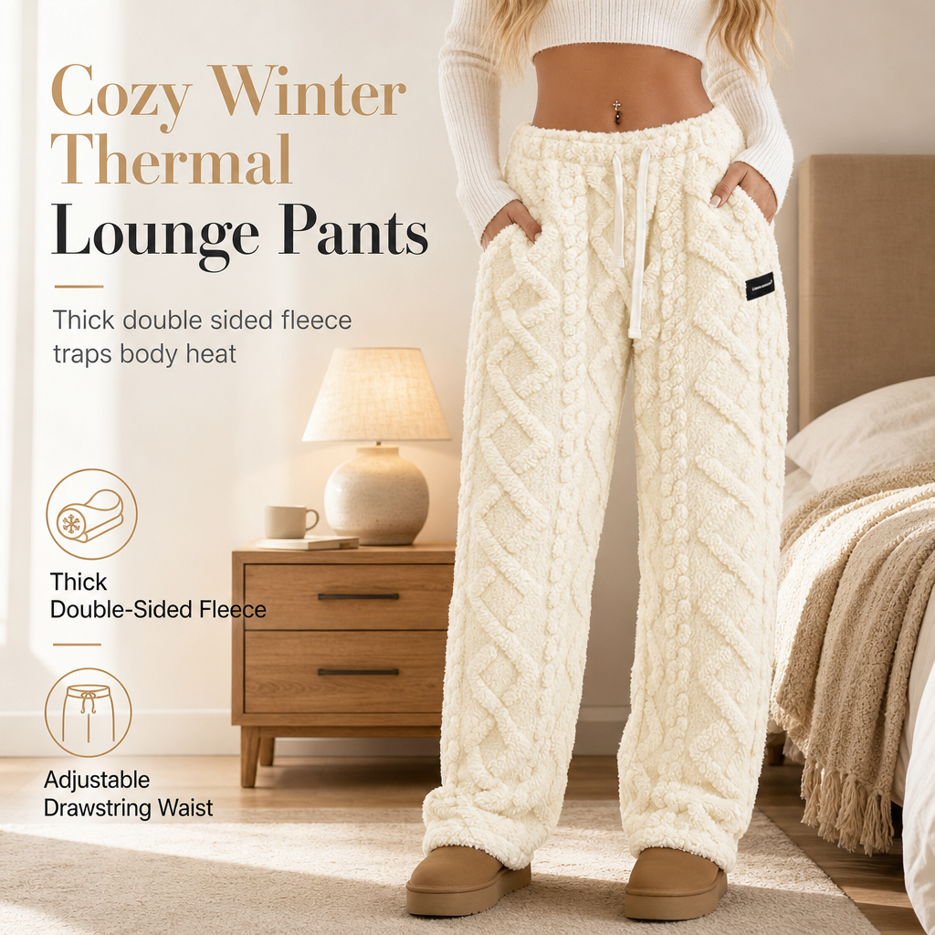⚡FINAL SALE⚡☁️ Plush Warmth, Flattering Straight Fit | Women's Thermal Lounge Pants