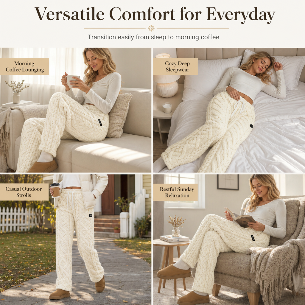 ⚡FINAL SALE⚡☁️ Plush Warmth, Flattering Straight Fit | Women's Thermal Lounge Pants